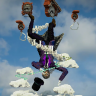 TIME TRAVEL PARKOUR/ MAGICIAN/ WONDERLAND / WHISMSICAL / CLOCK/ CLOUDS / UPSIDE-DOWN / CUSTOM //