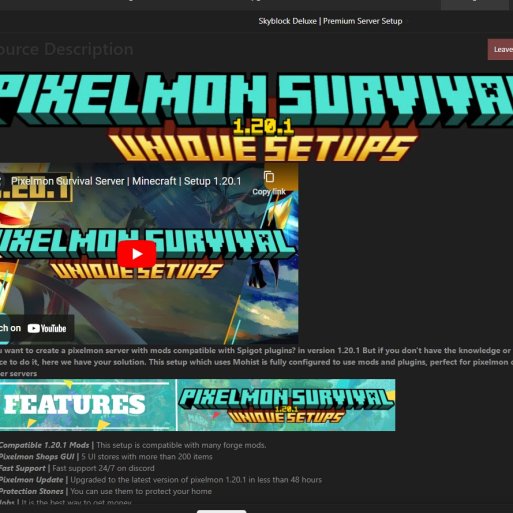 Pixelmon US Survival | Setup Minecraft