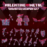 Valentine Heart Metal Animated Weapon Set