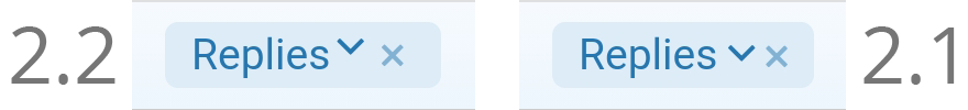Filter bar toggle up/down arrow in XenForo 2.1 and 2.2 on Android