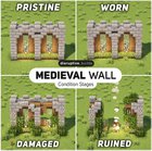 Here's a Medieval Wall in 4 stages of decay!