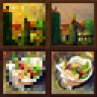 Xbox 360 Minecraft has the Natural Texture Pack and it shows the Paintings in a higher resolution!