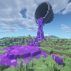Purple paint bucket with Nether portal inside