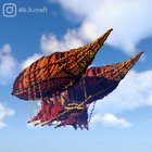 Steampunk fantasy siege airship