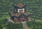 A Japanese inspired build with a mob farm underneath!