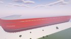 Built a custom football stadium in minecraft