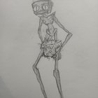 Drew an enderman and a creeper 