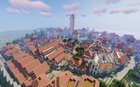 The capital city of my WIP RPG map, São Panaú! Structures are all finished, need feedback and suggestions for decorations!
