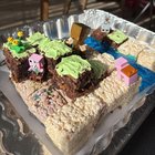 Daughter and I tried making a Minecraft “cake”!