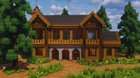 Fully decorated medieval survival house