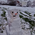 Made a Minecraft snowman today!