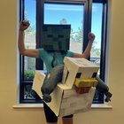 I dressed up as Chicken Jockey to school for dress-up week