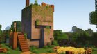 Villager Outpost, I've built. Would you enjoy a Minecraft update that includes something similar to this? There's a tutorial on how to build this on my YouTube channel. Link in the comments.