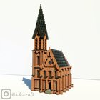 A brick church I built for my upcoming Low Countries inspired city