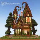 A House and a Bakery underneath! 🥐🏠 Minecraft vs Rendered