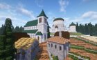 Village with church and castle build Minecraft