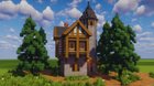Fully decorated medieval survival house