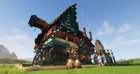 A steampunk style build I made as a personal challenge to use some of the newer block types I hadn't built with before. This version was done in creative, but I have halfway finished this build on a survival server as well. Looks extra cool during thunderstorms with the lightning rods everywhere!