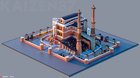 Exact replica of the Factory from Anno 1800 recreated in Minecraft 