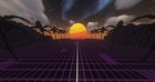 Synthwave lobby/spawn/hub the sun is also built 