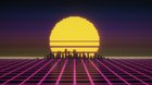 Synthwave sun I made to practice glass gradients!