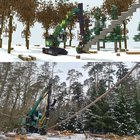 Harvesting trees, with my new build :)