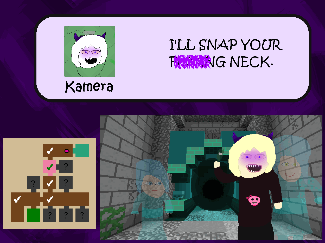 Kamera: I'LL SNAP YOUR F*honk:o)*NG NECK.