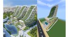 Futuristic build inspired by the Paris 2050 project that was designed by the Belgian architect Vincent Callebaut.