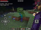 a baby zombie who picked up his father’s head then hopped on a mooshroom cow. we now have him as a pet