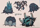 Because ppl love my frog warden art so here's my take on sculk :>