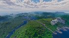an over 1500 blocks long wall in survival