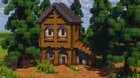 Fully decorated medieval survival house