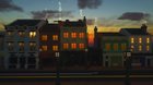 Sunset on an American style street