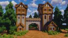 Fully decorated medieval survival house