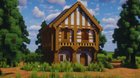 Fully decorated medieval survival house