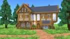 Fully decorated medieval survival house