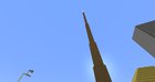 a crafting table tower I made in my world that goes to build limit.