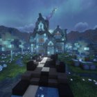 Built a glowing fantasy cottage in a superflat world