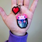 Made a Bucket of Axolotl keychain