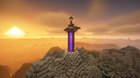 one of those nether portal sword thingies, u can even see my castle in the background