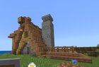 Starter house I built in my school's server (jungle wood and oak wood)